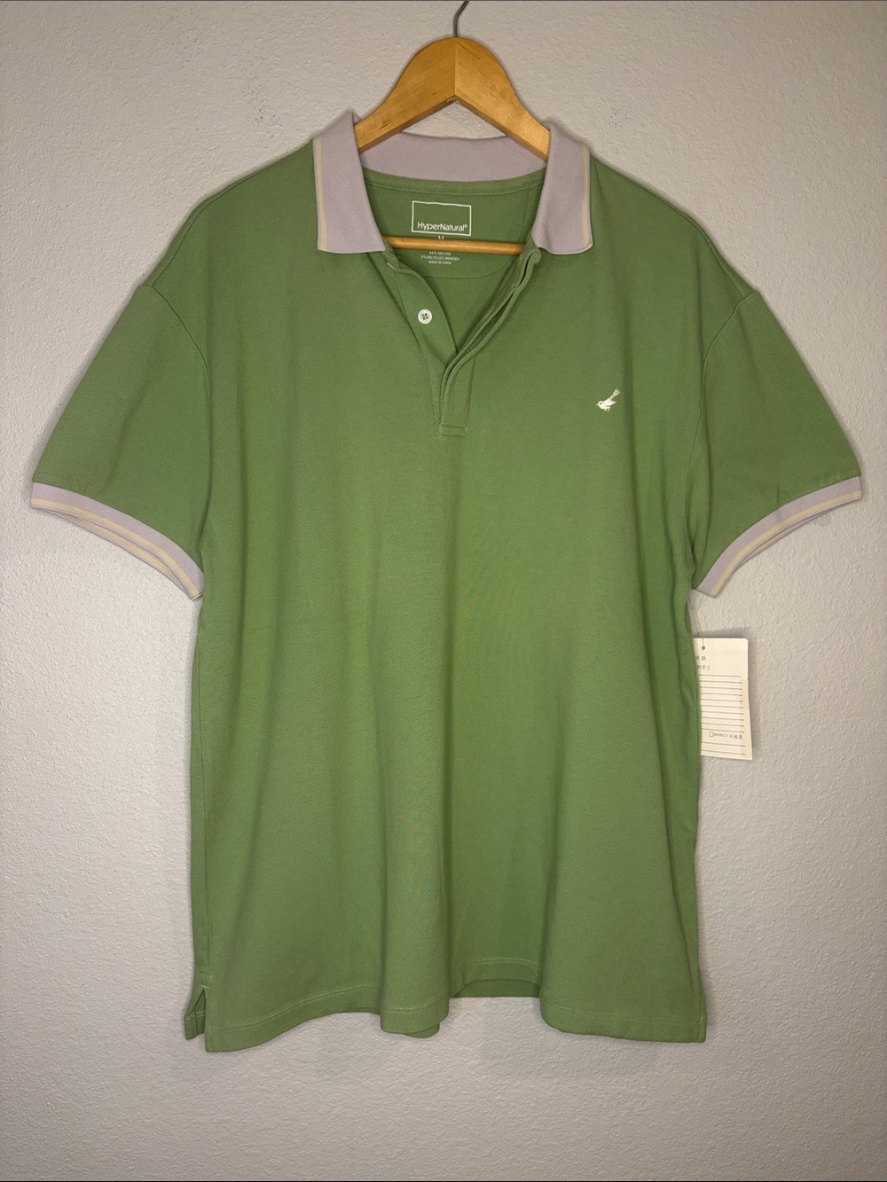 NWT Hypernatural Supima cotton pique polo shirt NEW sample M